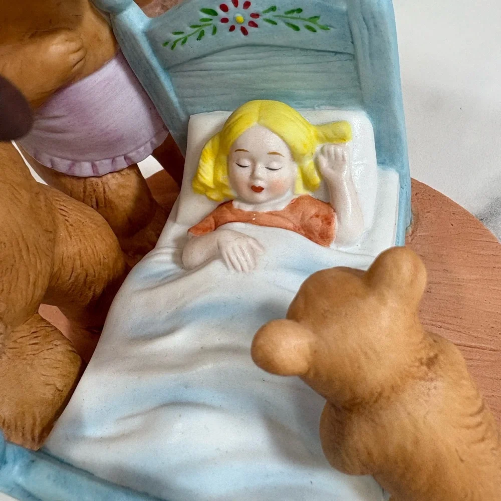 Danbury Mint Goldilocks And The Three Bears porcelain figurine